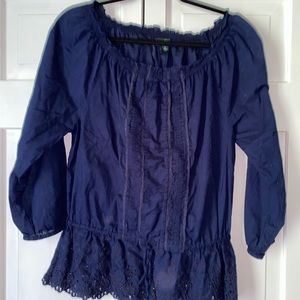 Ralph Lauren Navy Blouse